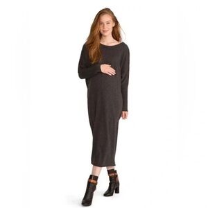 Hatch the Lou sweater dress charcoal gray cashmere merino wool mix o/s